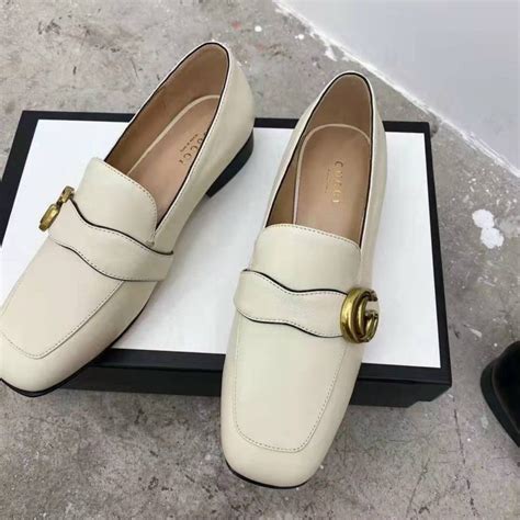 leather loafers gucci|gucci white loafers women.